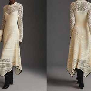 Ivory Crochet Dress Anthropologie